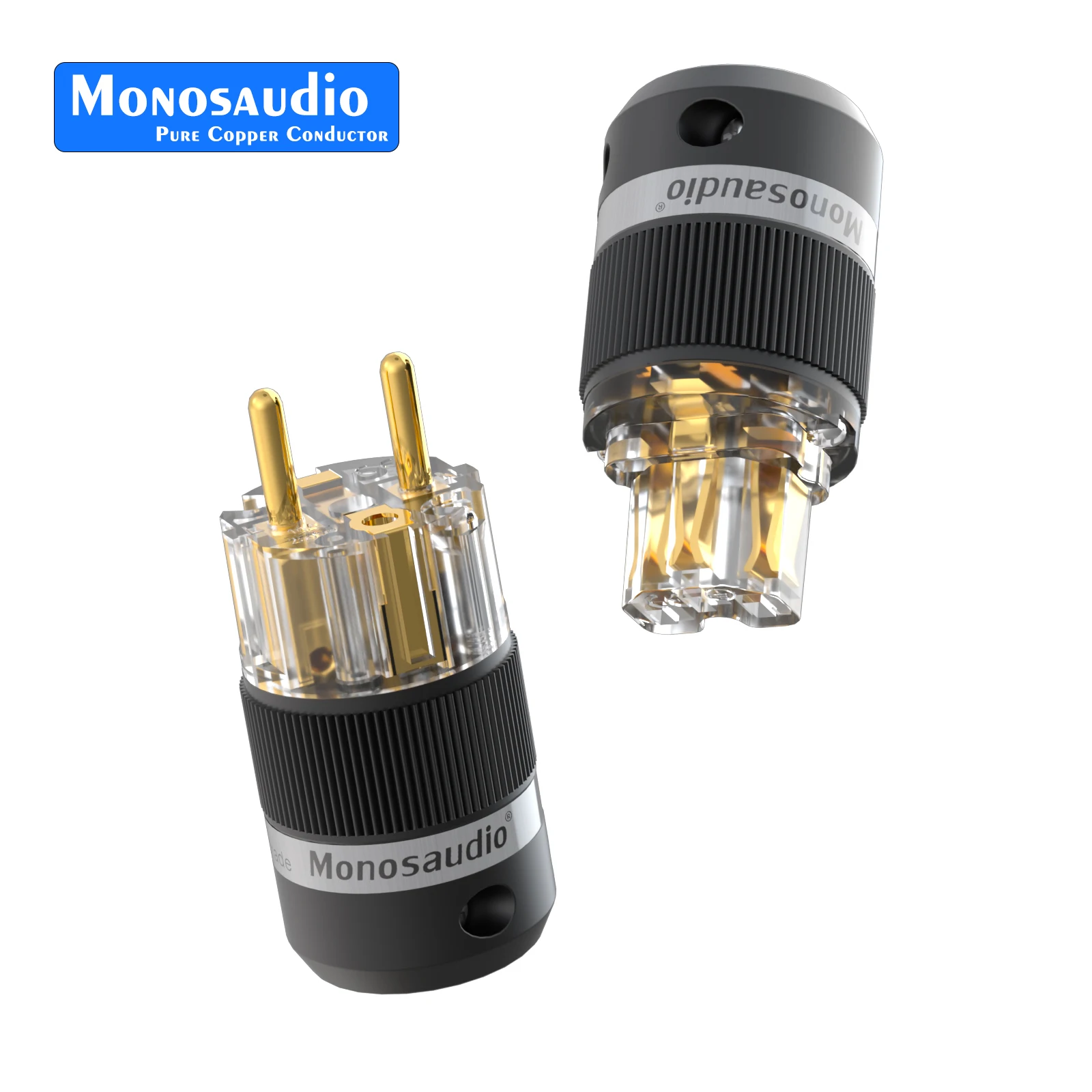 

Monosaudio EMF101 Аудиоразъем переменного тока 4N 99,998% Чистая медь с золотым/родиевым покрытием Версия для ЕС/США Hifi IEC C15 Гнездовой разъем