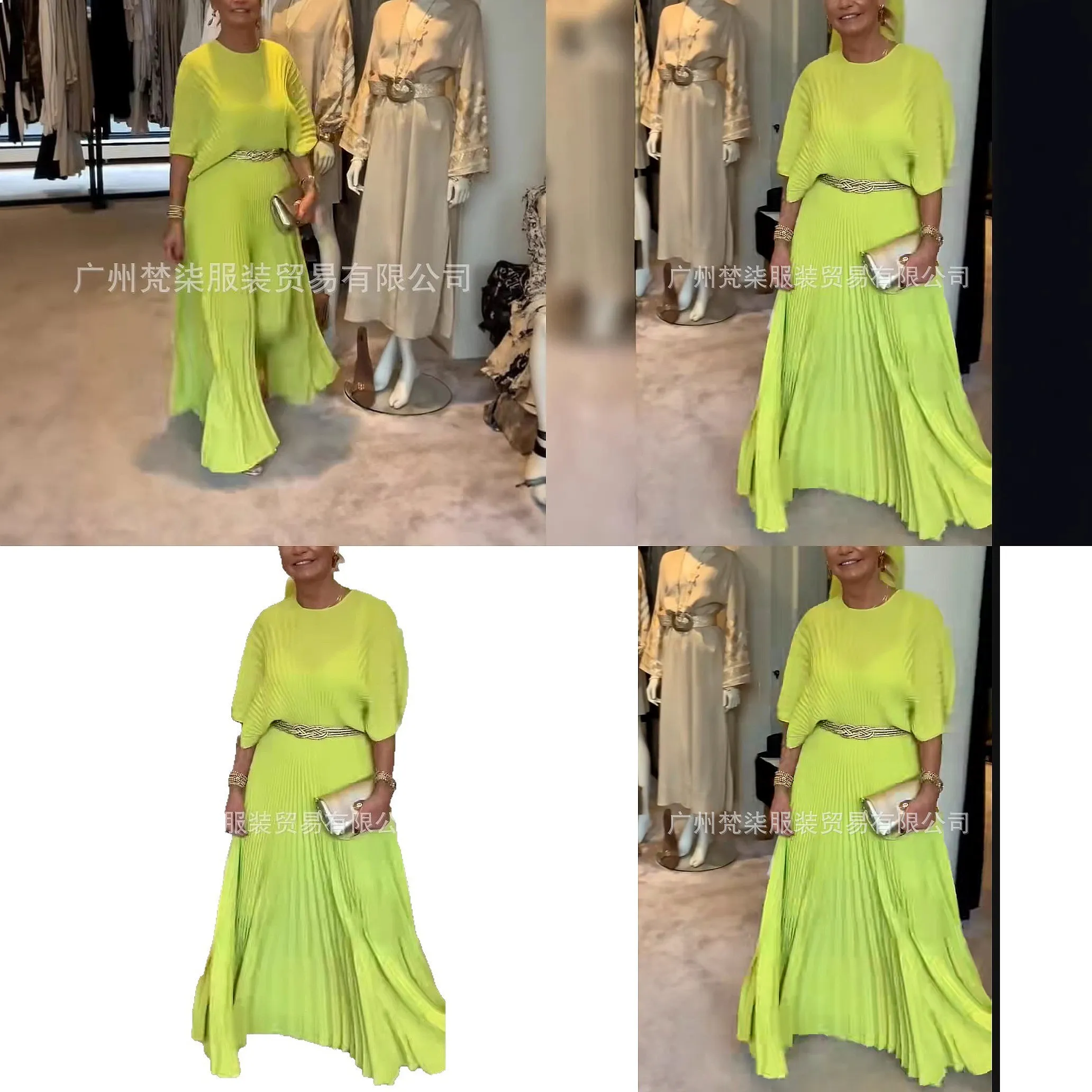 

Elegant Ruched Design Solid Color Long Dress Spring Summer Fashionable Dresses for Women