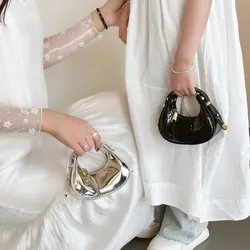 Bolso cruzado de charol brillante con láser para mujer, bolso de mano para madre e hijo, monederos y bolsos para niña