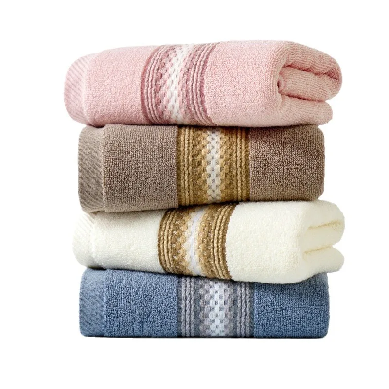 High-End Hotel Quality Thickened Cotton Towels Set of 1/4/6 Absorbent Embroidered Face Washing Towels for Adults Household Use