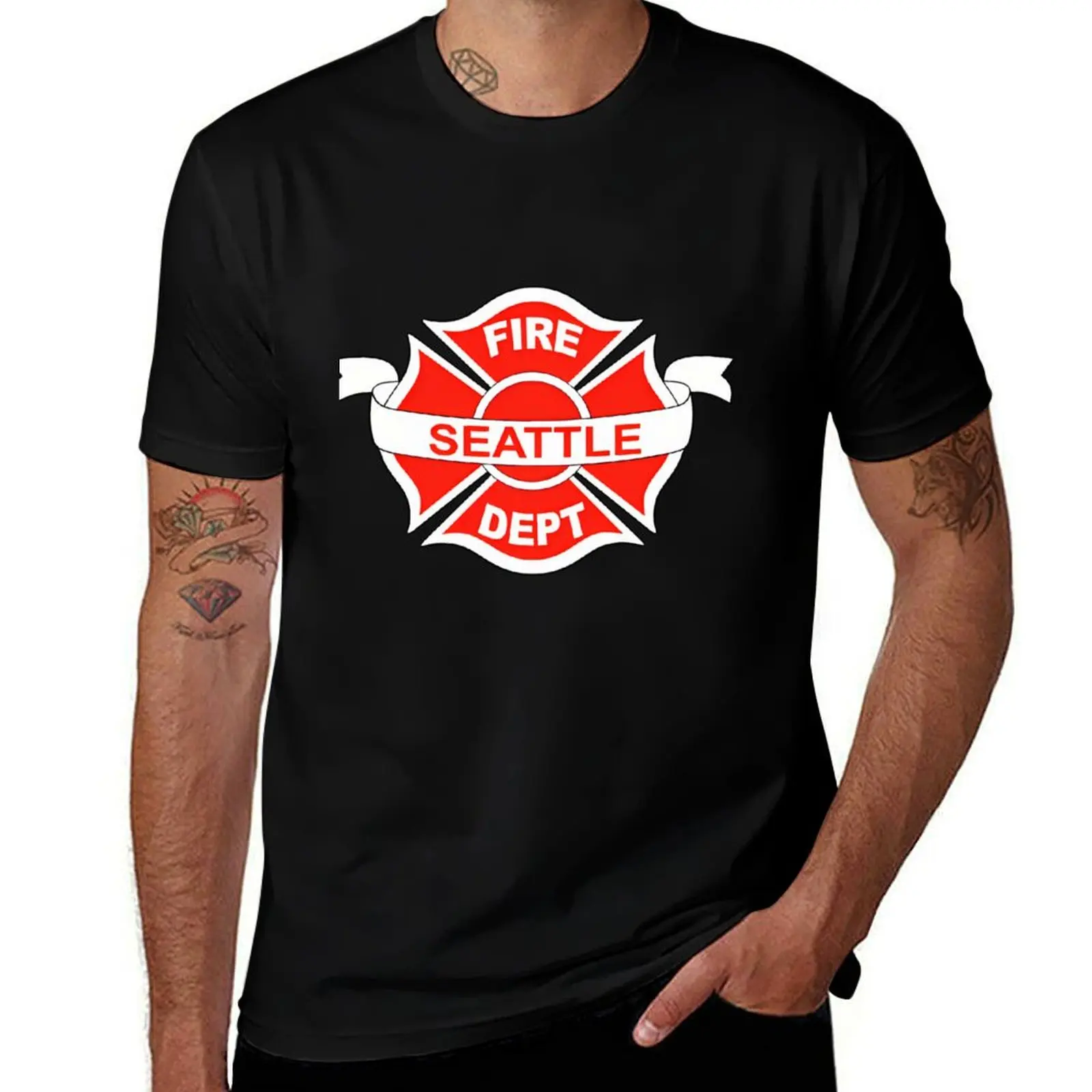 Seattle Fire Department Badge - Station 19 T-Shirt t shirt man designer T-Shirt