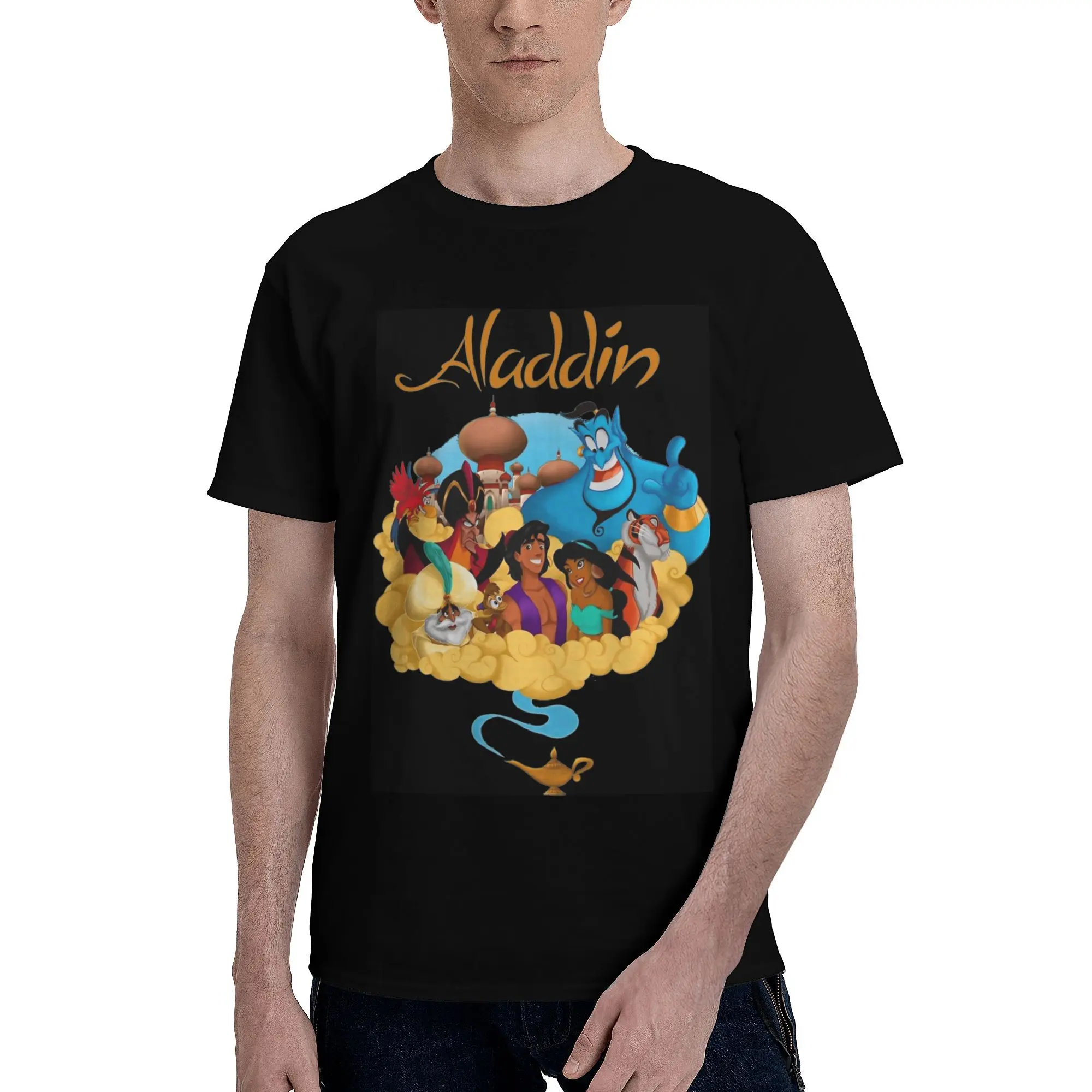 Aladdin All T-Shirts Men  Cool Cotton Tees Round Neck Short Sleeve T Shirt Summer Clothing