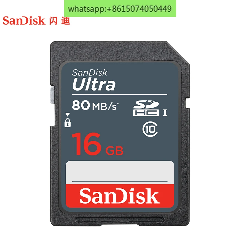 Cartão SD SanDisks no veículo, Loja de câmeras SLR, Cartão de memória de alta velocidade, 16g, 64g