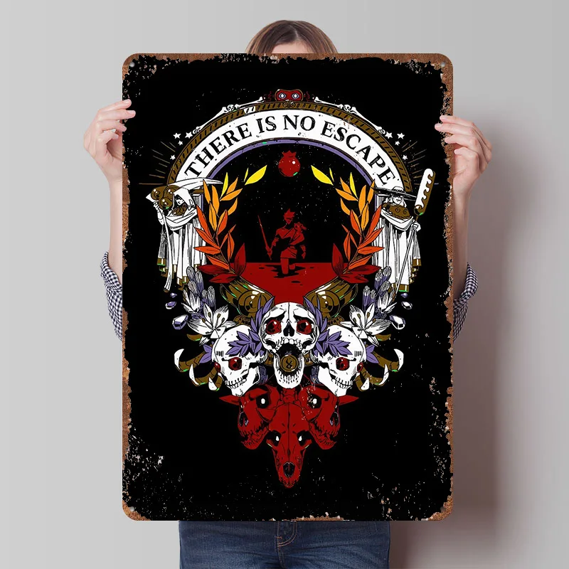 Металлическая-табличка-постер-hades-game-art-no-escape-настенное-искусство-в-стиле-ретро-винтажные-металлические-вывески-для-декора-игровой-комнаты-или-мужской-логи