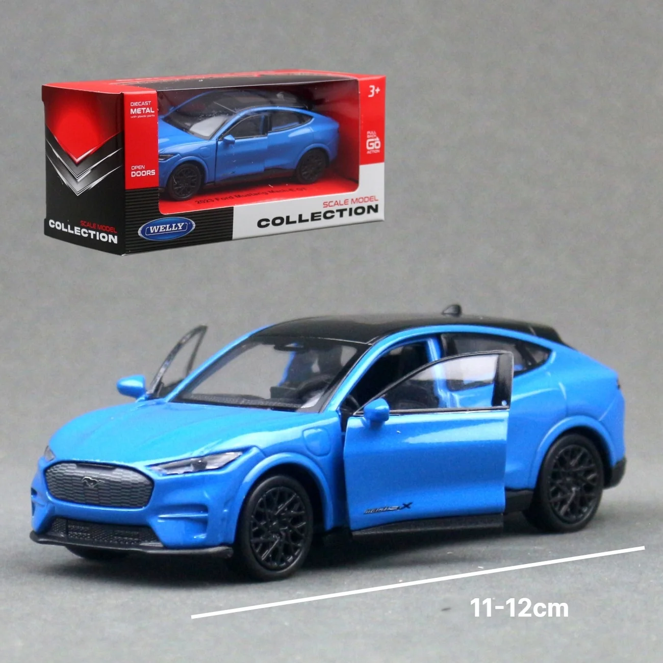Coche de juguete Ford Mustang Mach E-GT 1/36 para niños, vehículo en miniatura de metal fundido a presión Welly, con ruedas libres, regalo de colección para niños