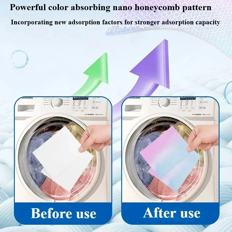 Household 50/100/150Pcs Color Capture Laundry Sheets, Anti Cross Dyeing Nonwoven Paper for Clothes Mixed Machine Washing