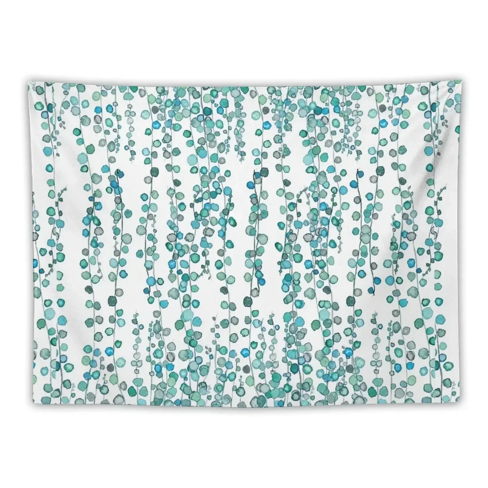 

string of pearl plant watercolor Tapestry Outdoor Decor Home Decoration Tapestry