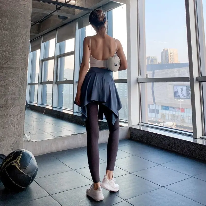 

High Waist Fitn Sports Women's Yoga orts Bodycon Skirt Dance Skirt f-length Wrap-around Skirt Slimming Effect