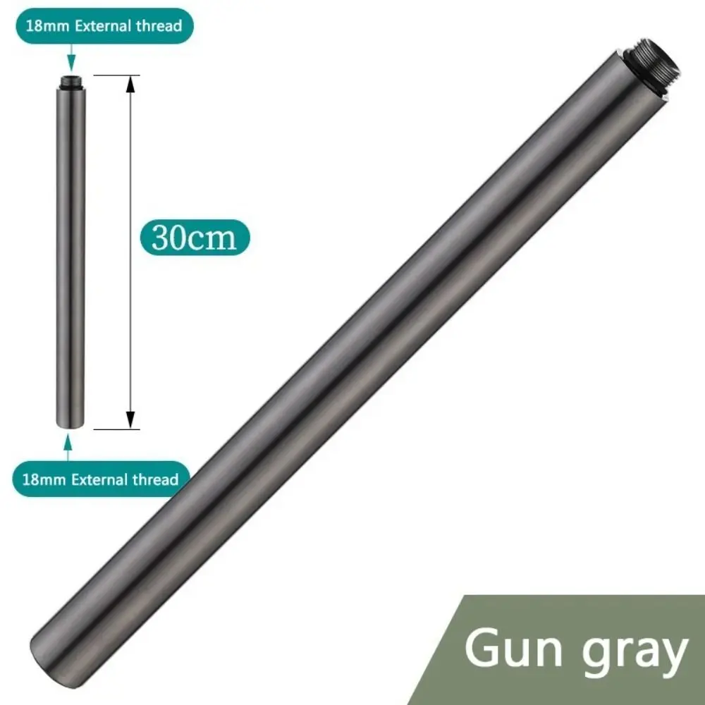 Copper Shower Extension Pipe 30cm Round Extension Pipe Connection Bathroom Accessories Extension Tube Shower Extension Rod