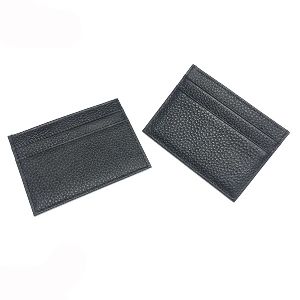 100% Genuine Cow Leather ID Card Holder Fashion Business Classic Bank Credit Card Sleeve Gift Slim Multi Men Women Card Case