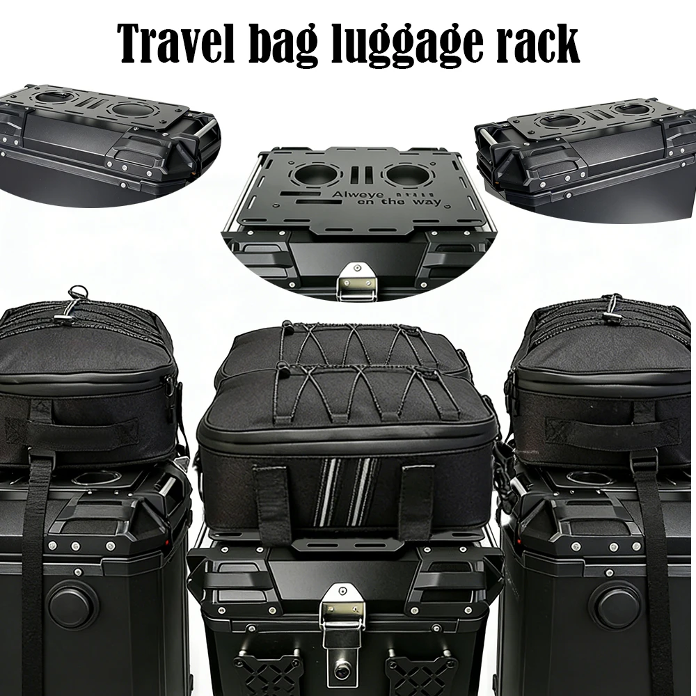 

New Motorcycle Top Case Molle Panel Quick-Mounting aluminum alloy Tactical Storage Box Universal Side Box Modular Organizer