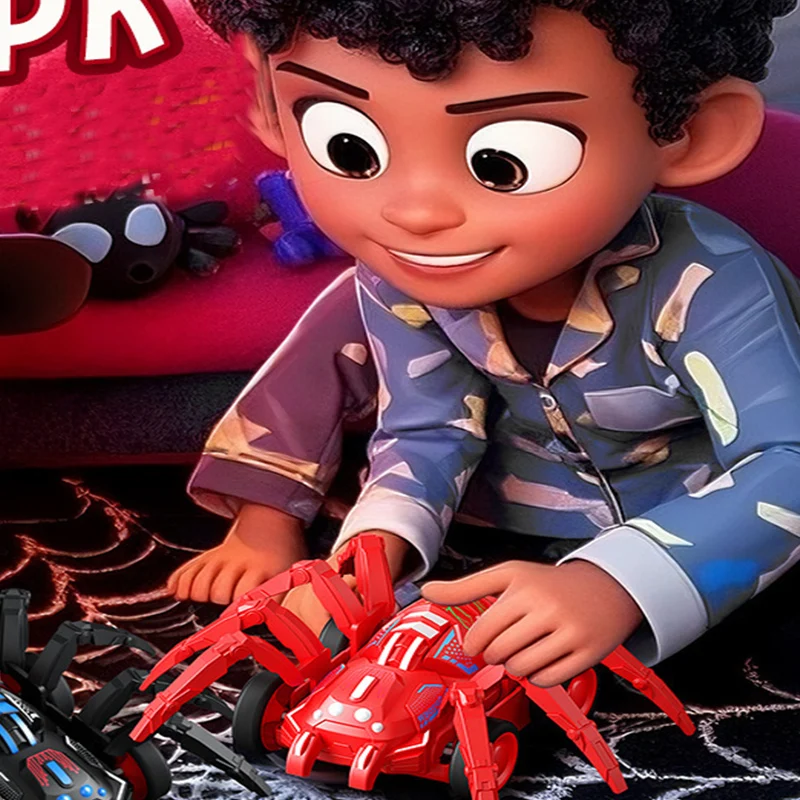 Bambini Spider Veicolo Strisciante Simulazione Animale Inerzia Auto Spider Ragazzi e ragazze Arrampicata Stunt Car Toy Regali