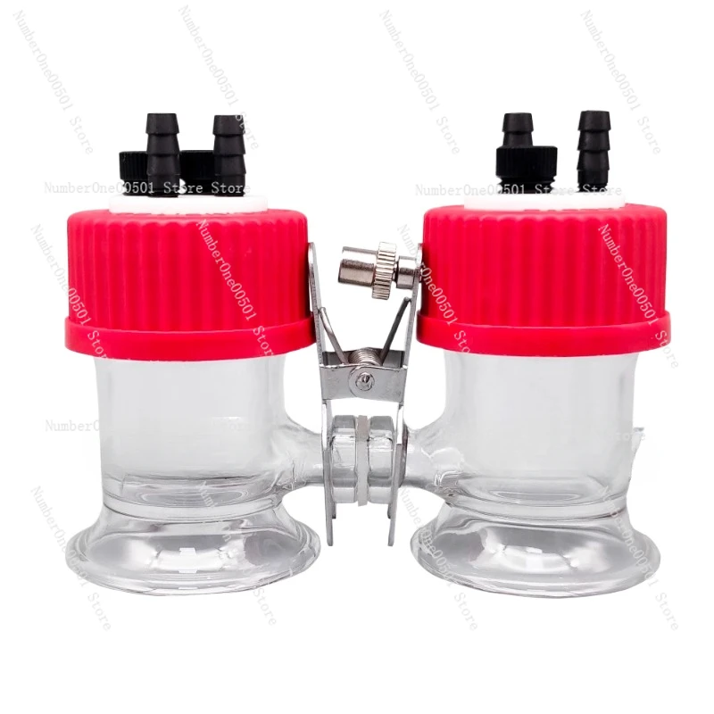 H-type Sealed Glass Electrolytic Cell External Thread Three Electrode Replaceable Film With Bottom Bracket For Lab Use -lbw095