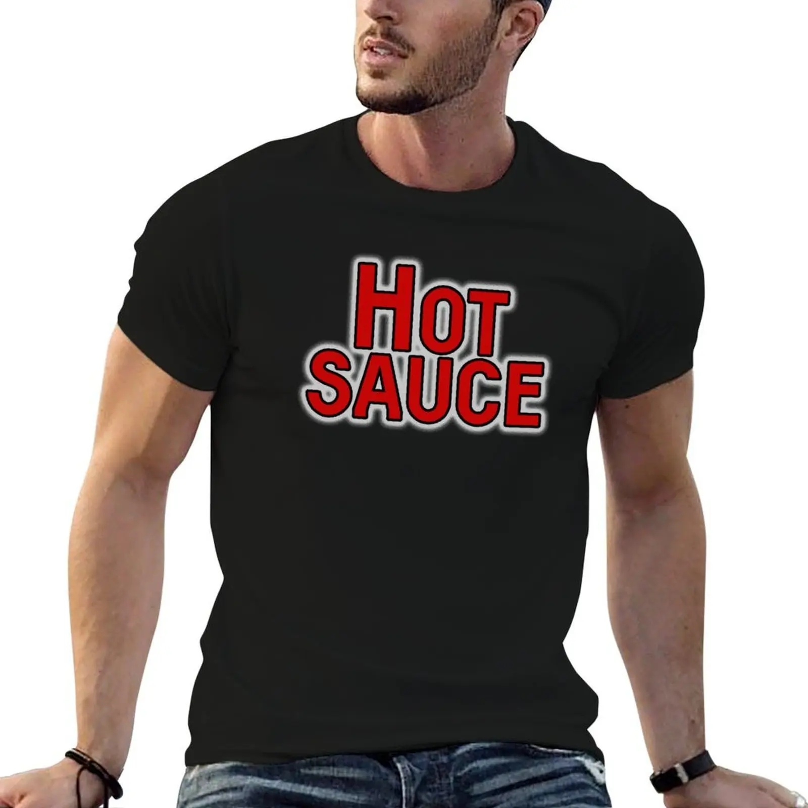 Hot sauce red design T-Shirt tops luxury designer oversized t shirts for men