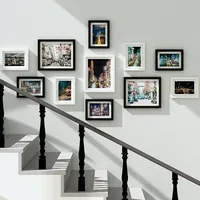 Living Room Photo Frame 11PCS American Wall Combination Wooden Hanging Picture Frame Creative Restaurant Home Decoration