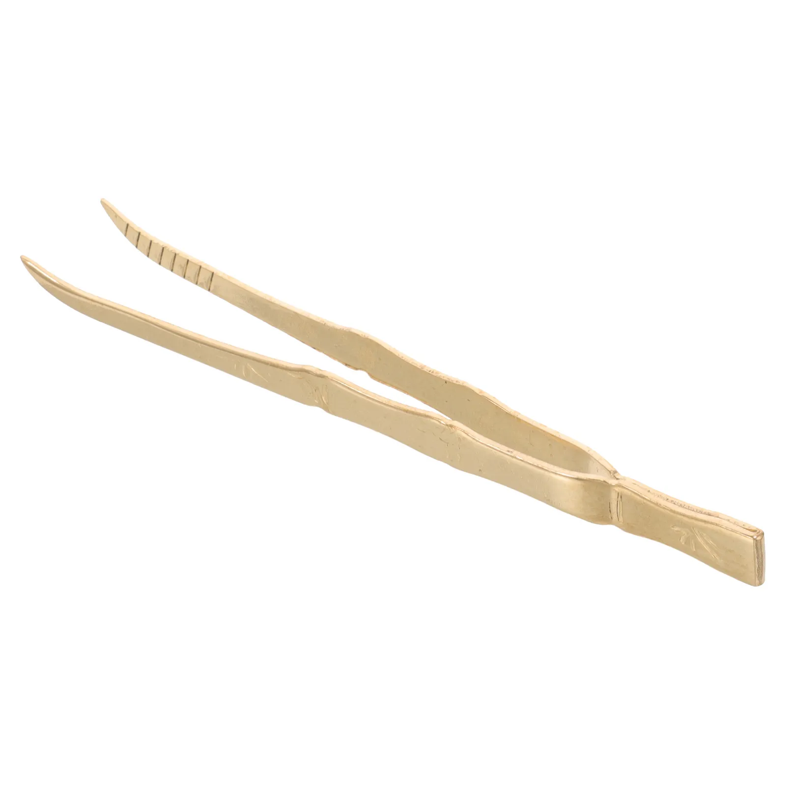 Incense Tong Bamboo Designed Brass Charcoal Tweezers Thick Handle Anti-Scalding Multi-Use Incense Burner Tool for Home Church
