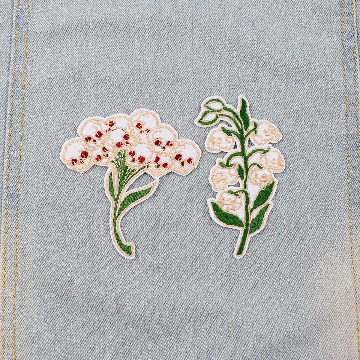 Flowers Patch Iron On Embroidered Patches For Clothing Thermoadhesive Patches On Backpacks DIY Jackets Stickers For Kids