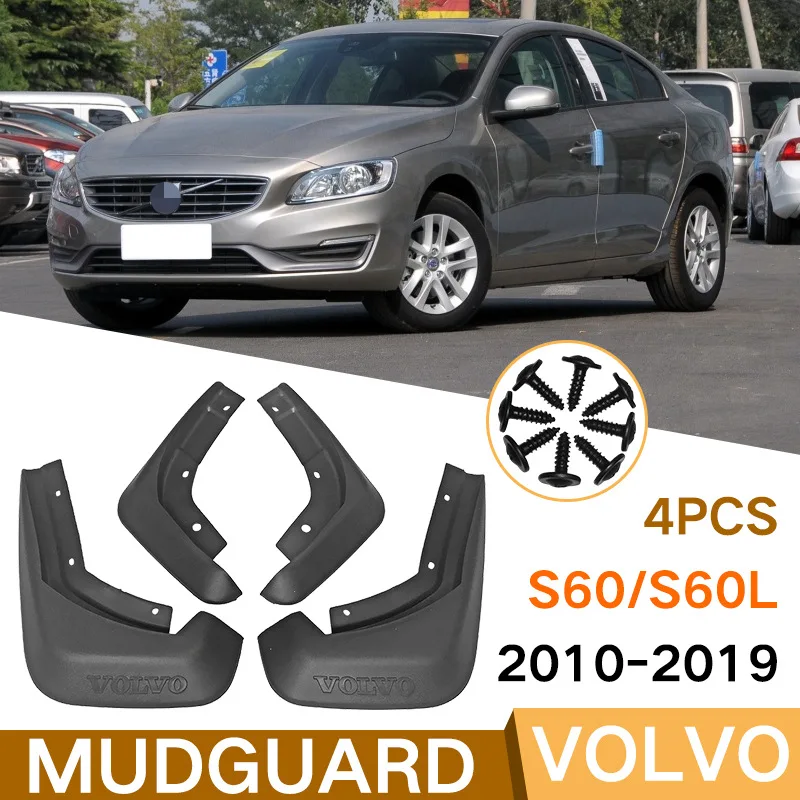 

For Volvo S60 2010-2019 Car Molded Mud Flaps Splash Guards Mudguards Front Rear Styling