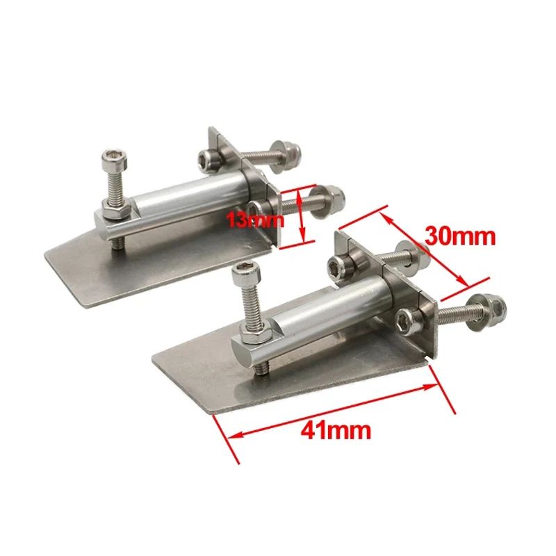 1Pair Metal Trim Tabs 41mmx30mm Wave Balance Flaps Water Pressure Plate Control Hull Stability for RC Racing Boat O/V Yacht MONO