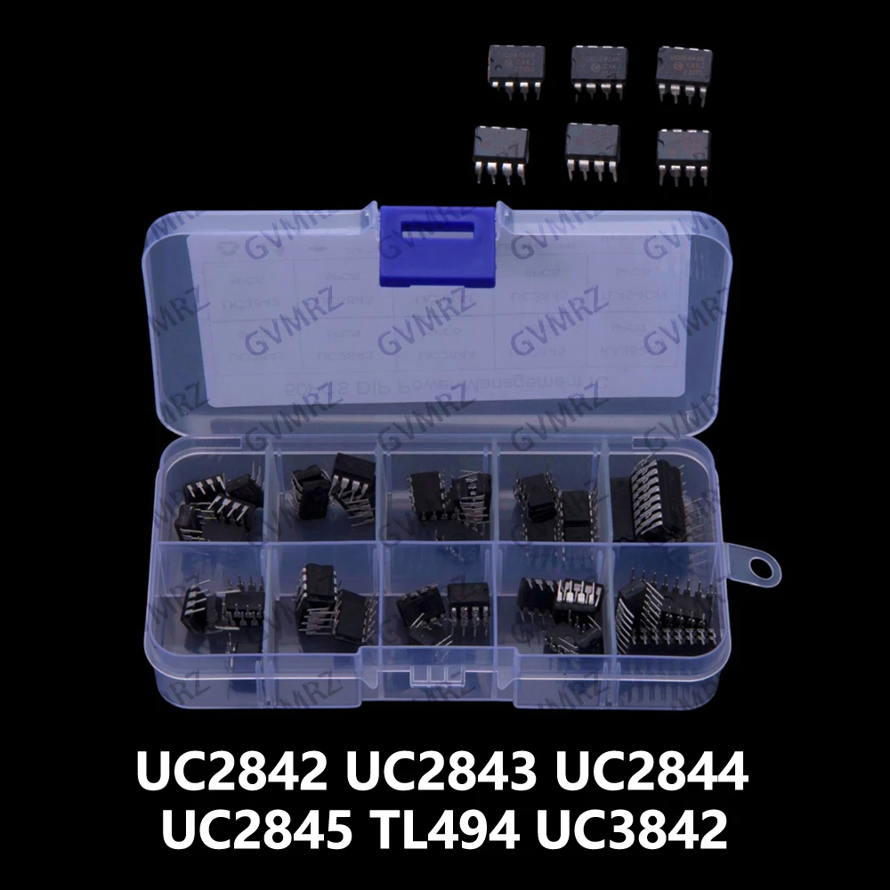 10Values ​​50PCS UC2842 UC2843 UC2844 UC3842 UC3843 UC3844 UC3845 KA3525 DIP Power Chip UC2845 TL494 Component