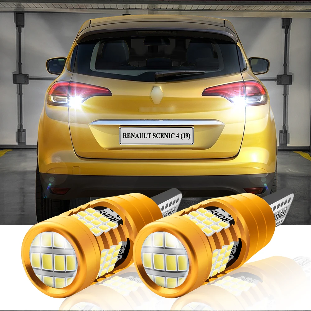 

LED Backup Light For Renault Megane Scenic 4 J9 Fluence Saloon White Strobe Flash Reversing Bulb Lamp Car Accessories 60SMD 2PCS