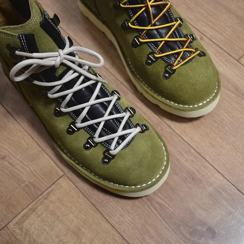 Luxury Fashion British Genuine Leather Oxford Boots Men's Shoes Platform Lace Up High Top Casual Western Hiking Boots Male - view 5