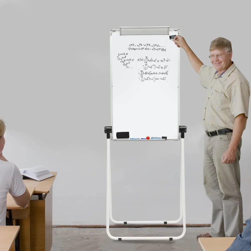 Easel Whiteboard 36 x 24 Inches Double Sided Magnetic Dry Erase Easel Board Height Adjustable Portable Easel Stand White Board