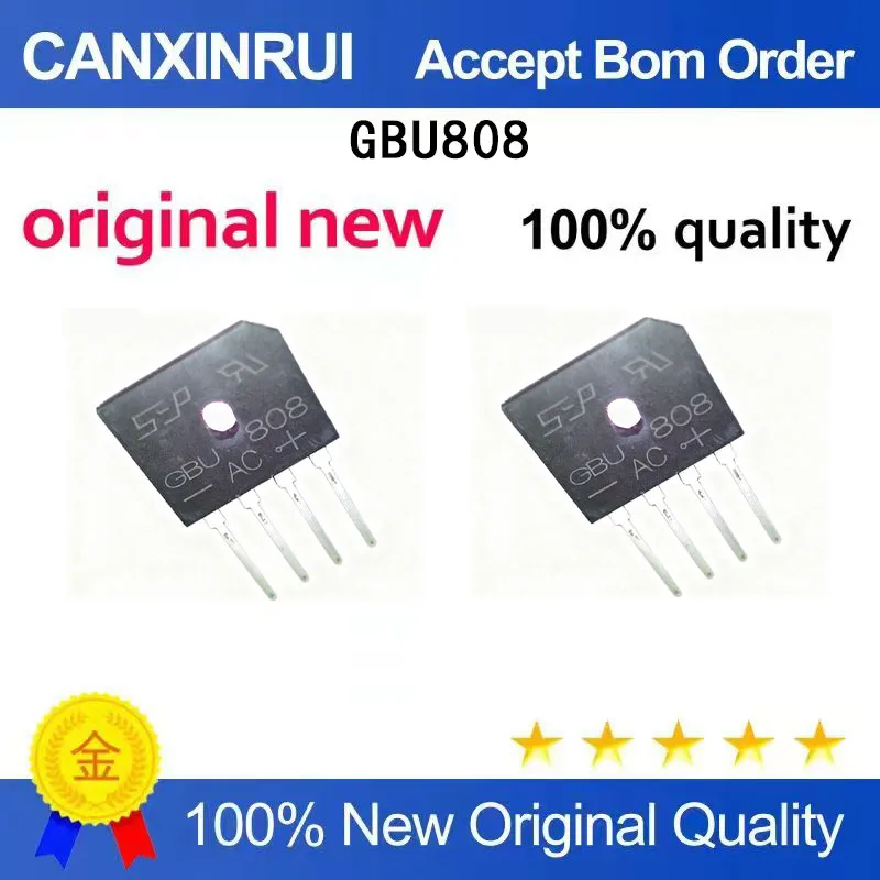 (5-100 Pieces) GBU8K rectifier bridge stack single-phase bridge rectifier 8A 800V flat rectifier bridge directly inserted into G