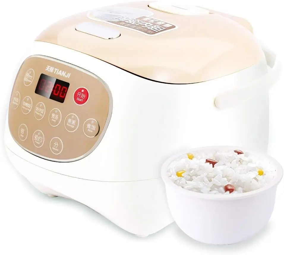 

Electric Rice Cooker with Ceramic Inner Pot, 6-cup(uncooked) Makes Rice, Porridge, Soup,Brown Rice,