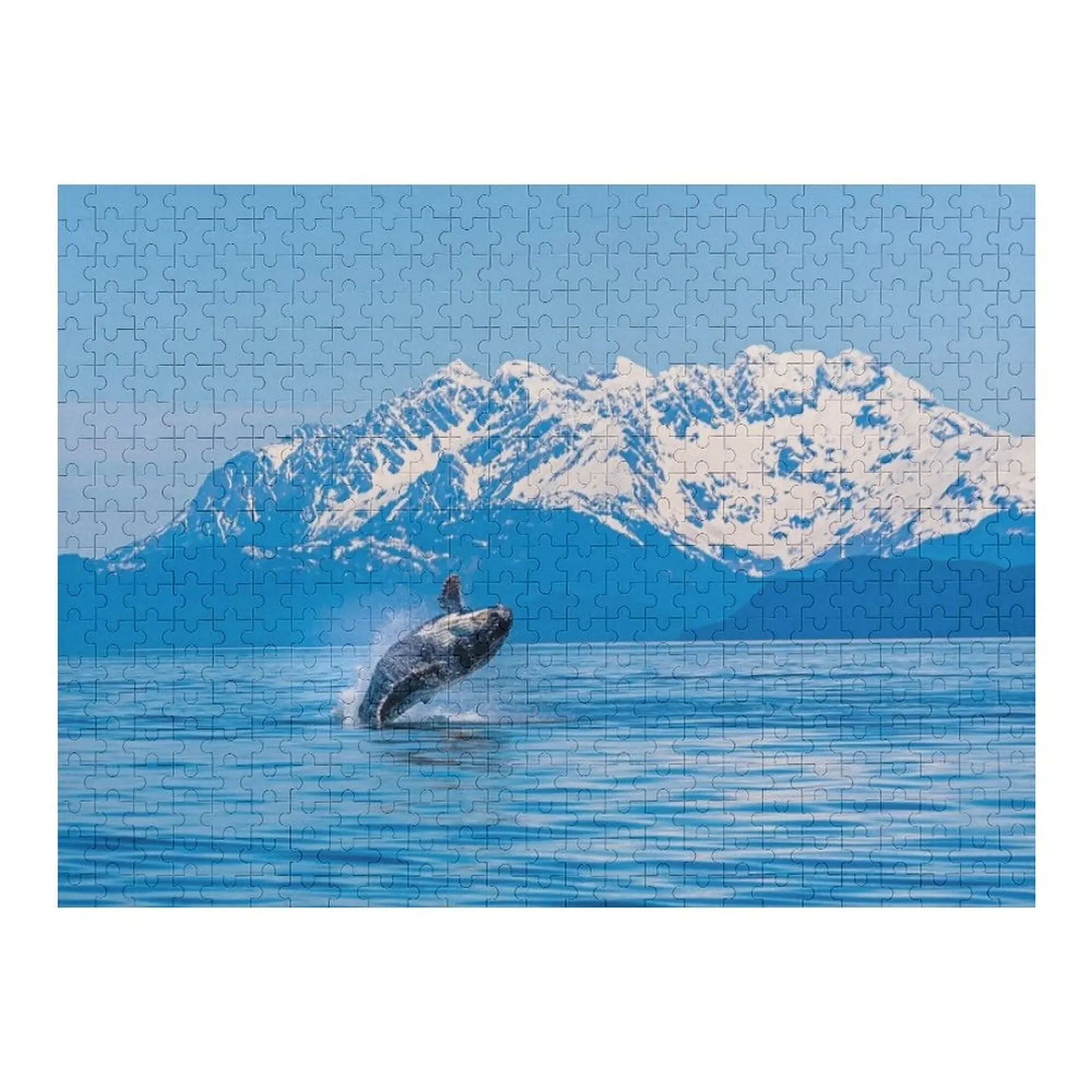

Humpback whale breaching Jigsaw Puzzle Personalized Gift Game Children Personalised Custom Wooden Gift Puzzle