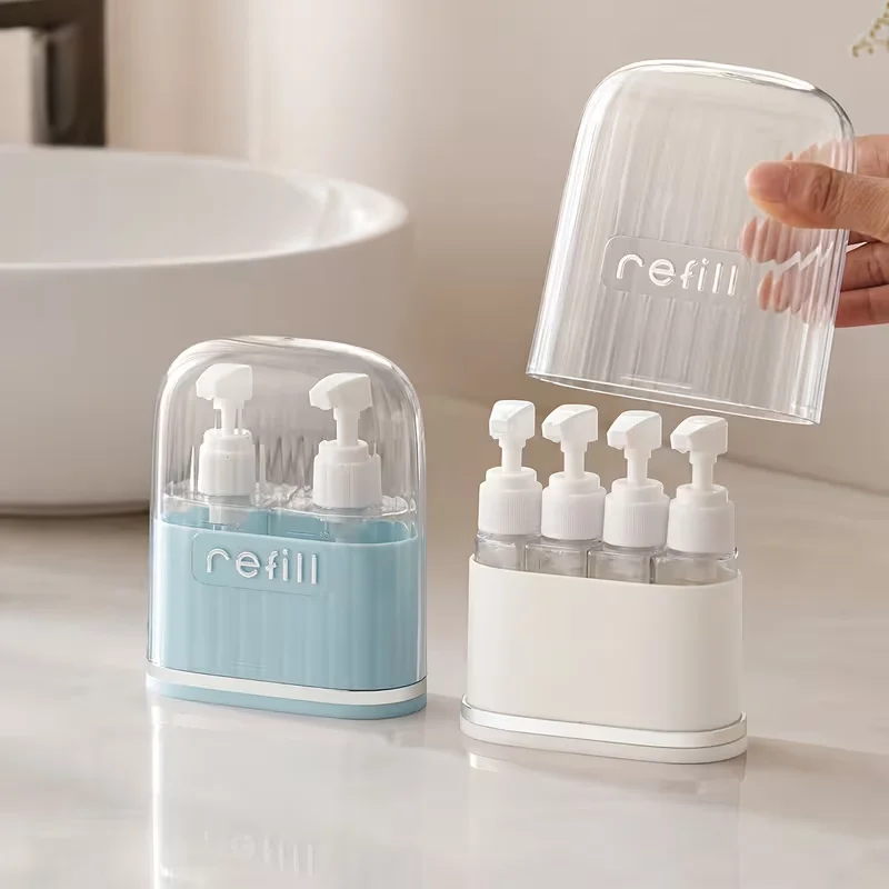Set of 2 or 4 random portable travel-sized bottles; comes with labels, refillable for travel JJ4472