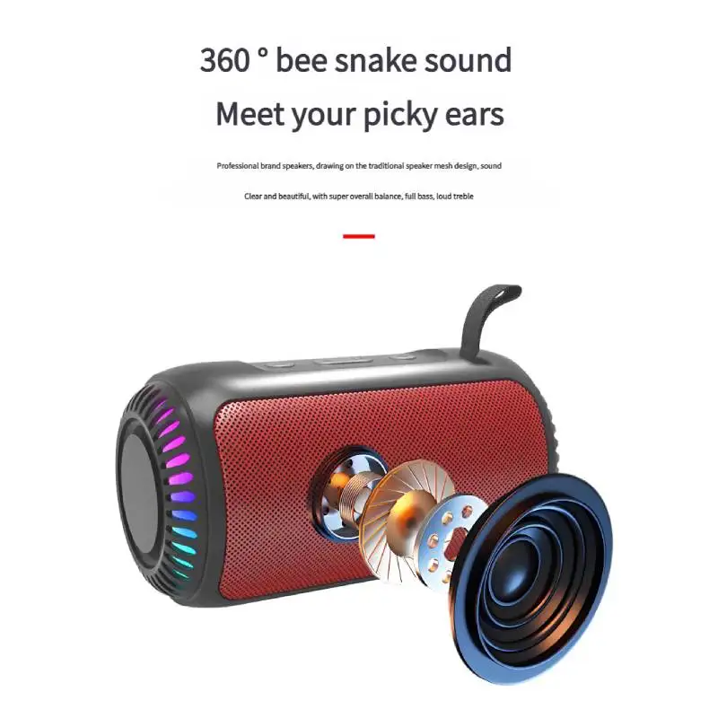 RGB Lighting Speaker Portable Bluetooth Speaker HW-01BT5.0 Sound Box 5 Hours High Quality speaker