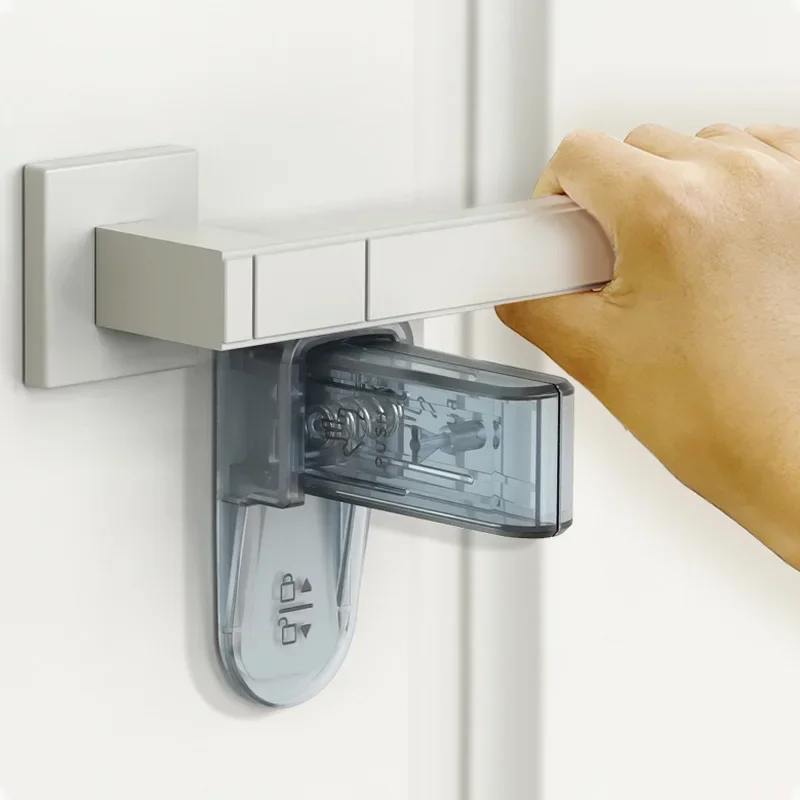 

Door Handle Locks Multi-Function Kids Safety Protection Device Easy To Install Security Protection Door Lever Lock Baby Proofing