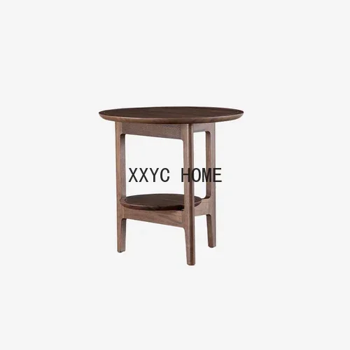America Black Walnut Combined Tea Table Simple Solid Wood Oval Tea Table Nordic Personalized Creative Living Room Furniture
