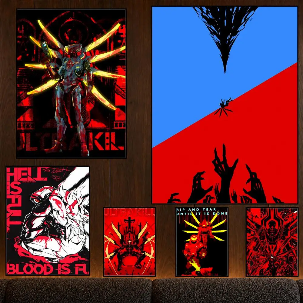 Game ULTRAKILL V1 Gabriel Minos Prime Poster Wall Art Print HD Aesthetic Artwork Waterproof Printing For Fans Home Decor Gift