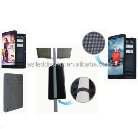 

P5 Outdoor Street Lamp LED Advertising Display P5 Outdoor LED Display Special LED Display Screen