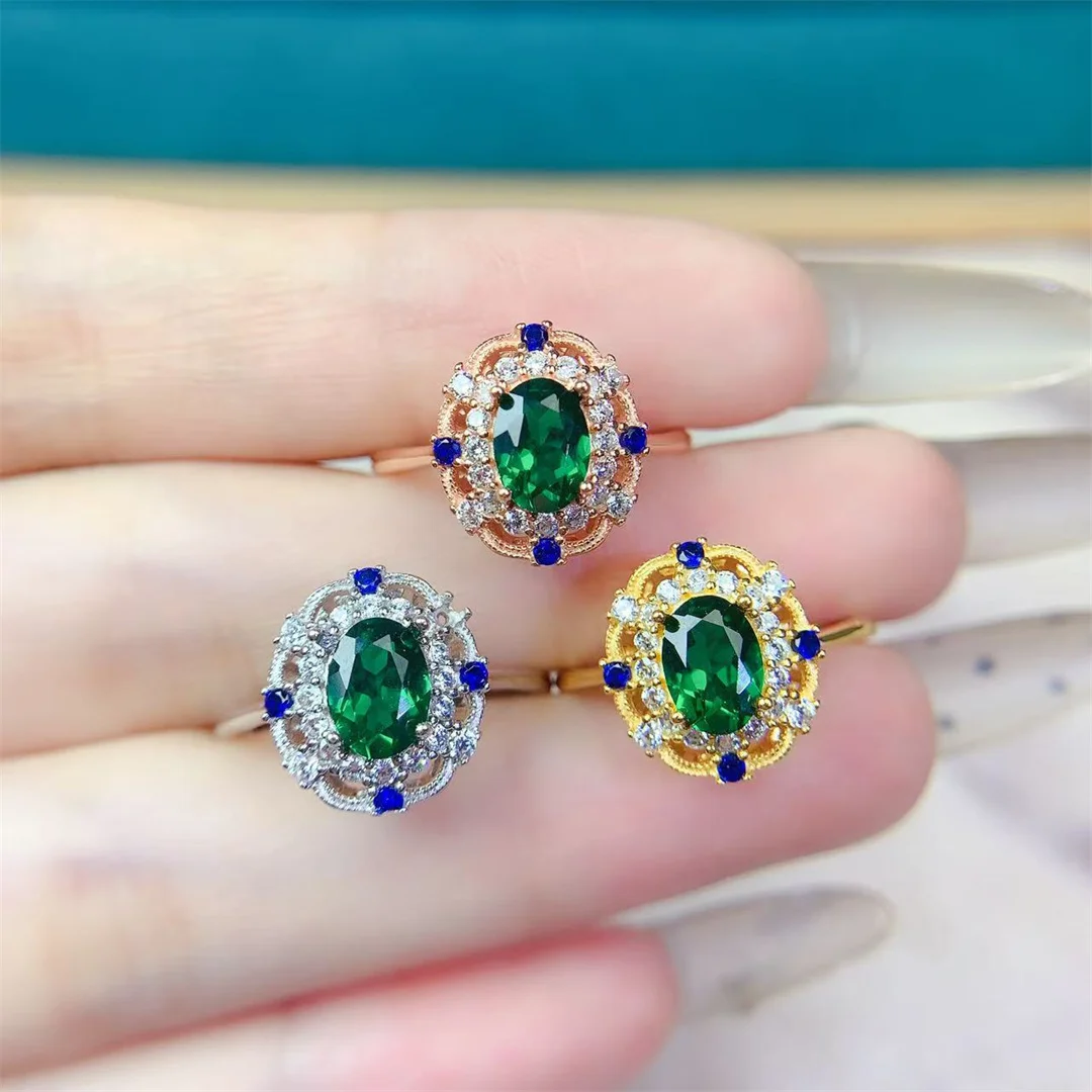 

Изысканное элегантное потрясающее кольцо из натурального диопсида из стерлингового серебра S925, шикарный подарок, роскошные ювелирные изделия, блестящее дизайнерское создание