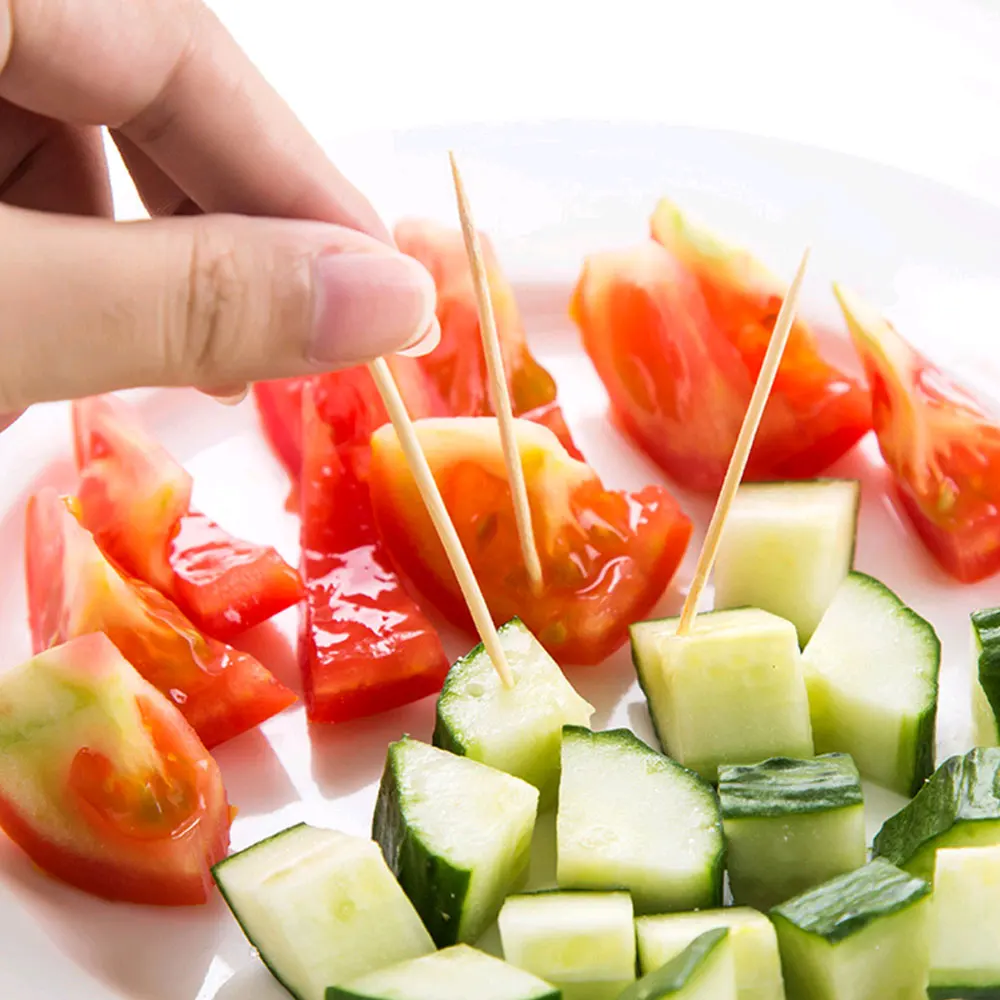 Double Headed Bamboo Toothpick Disposable Natural Toothpick Family Restaurant Accessories Fruit Single ToothSticks Accessories 2