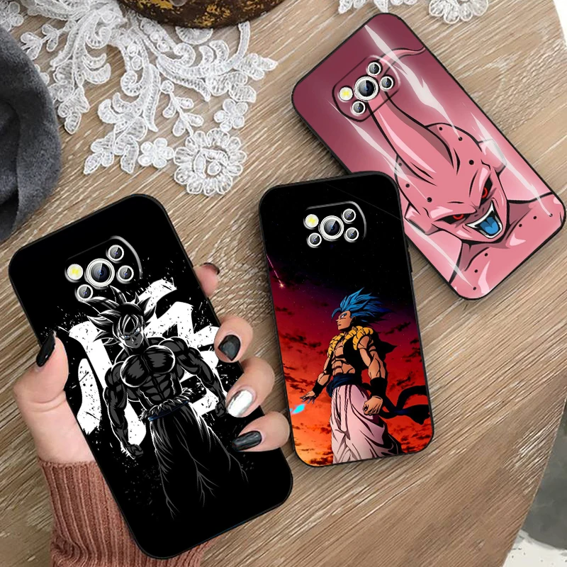 

Luxury D-Dragon Ball Goku For Xiaomi Mi Poco F5 F4 F3 X6 X5 X4 X3 M6 M5 M5S M4 M3 C65 Pro GT NFC 5G Black Cover Phone Case