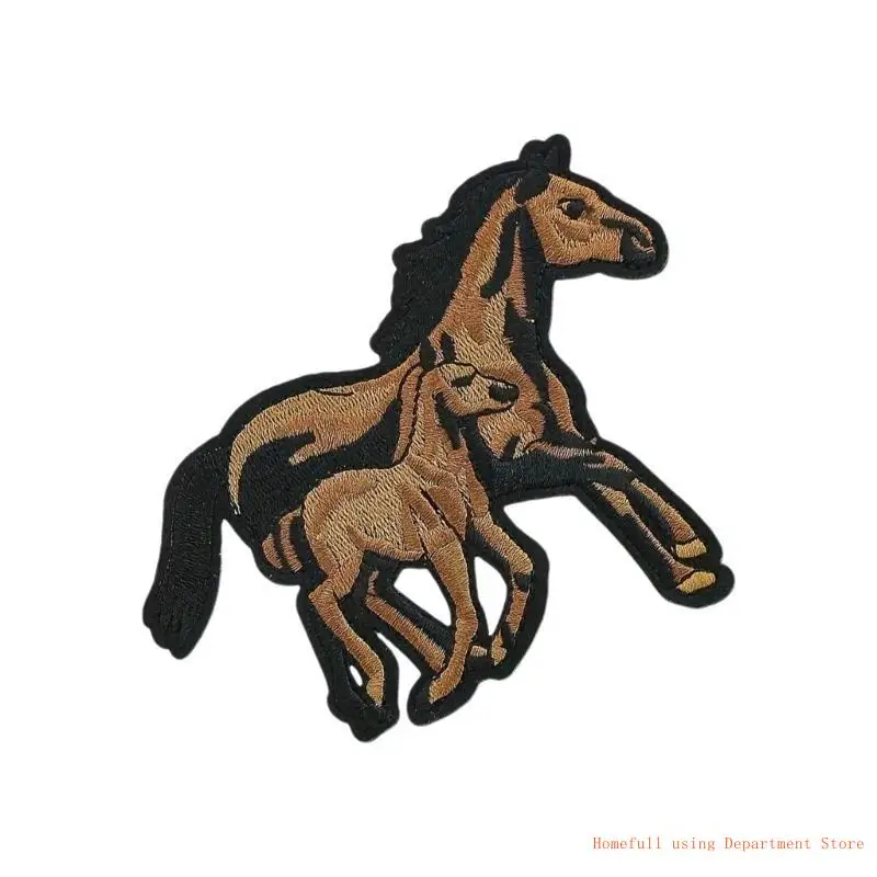 

Horse Head Iron on Applique Patches Animal Embroidered Patches for Dress Jeans