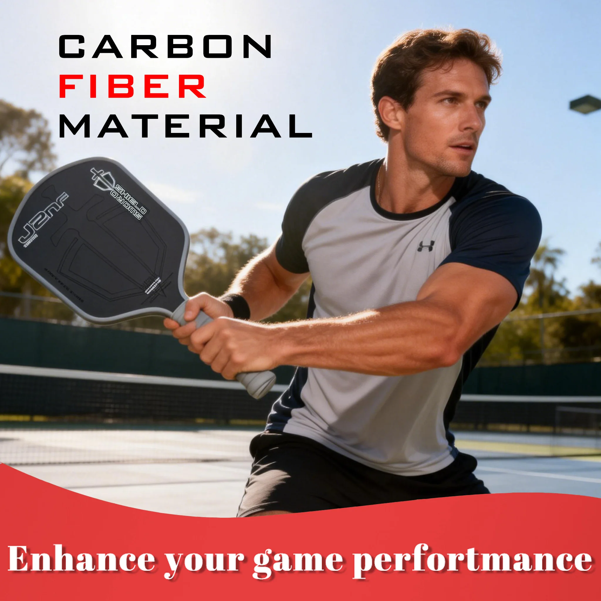 

Профессиональное весло для пиклбола из углеродного волокна T700 со встроенным сердечником J2NF — прочное ударопрочное для занятий спортом и фитнесом