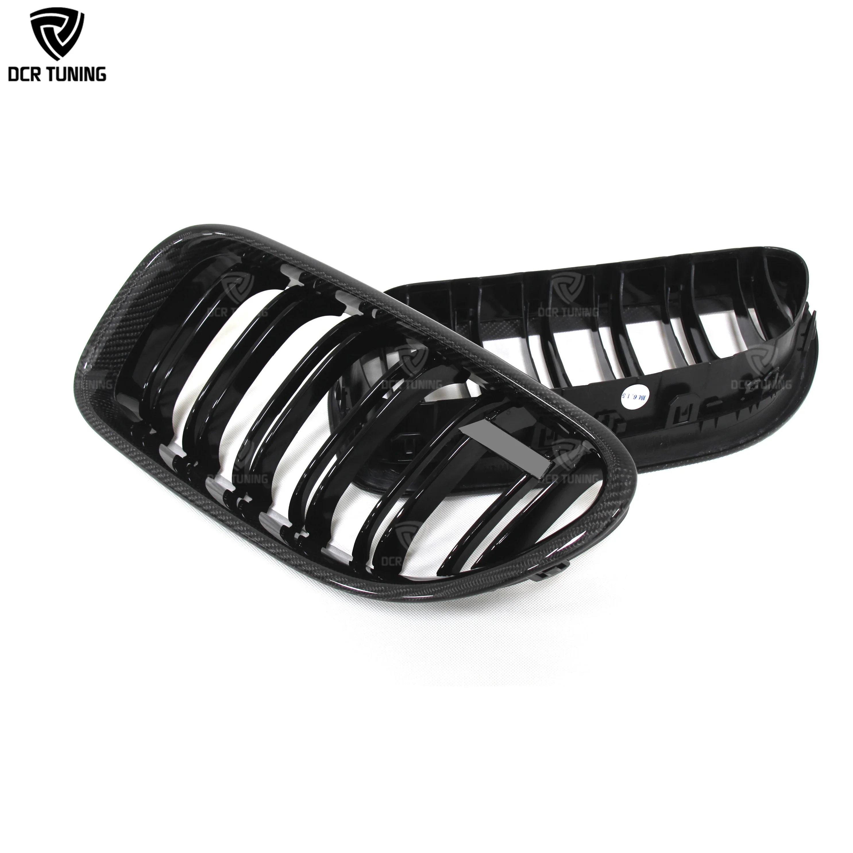 Carbon Fiber Front Kidney Grille for BMW 6 Series F06 F12 F13 & M6 2014+ Air Vent Grill Dual-Slat Front Bumper Protect Replace