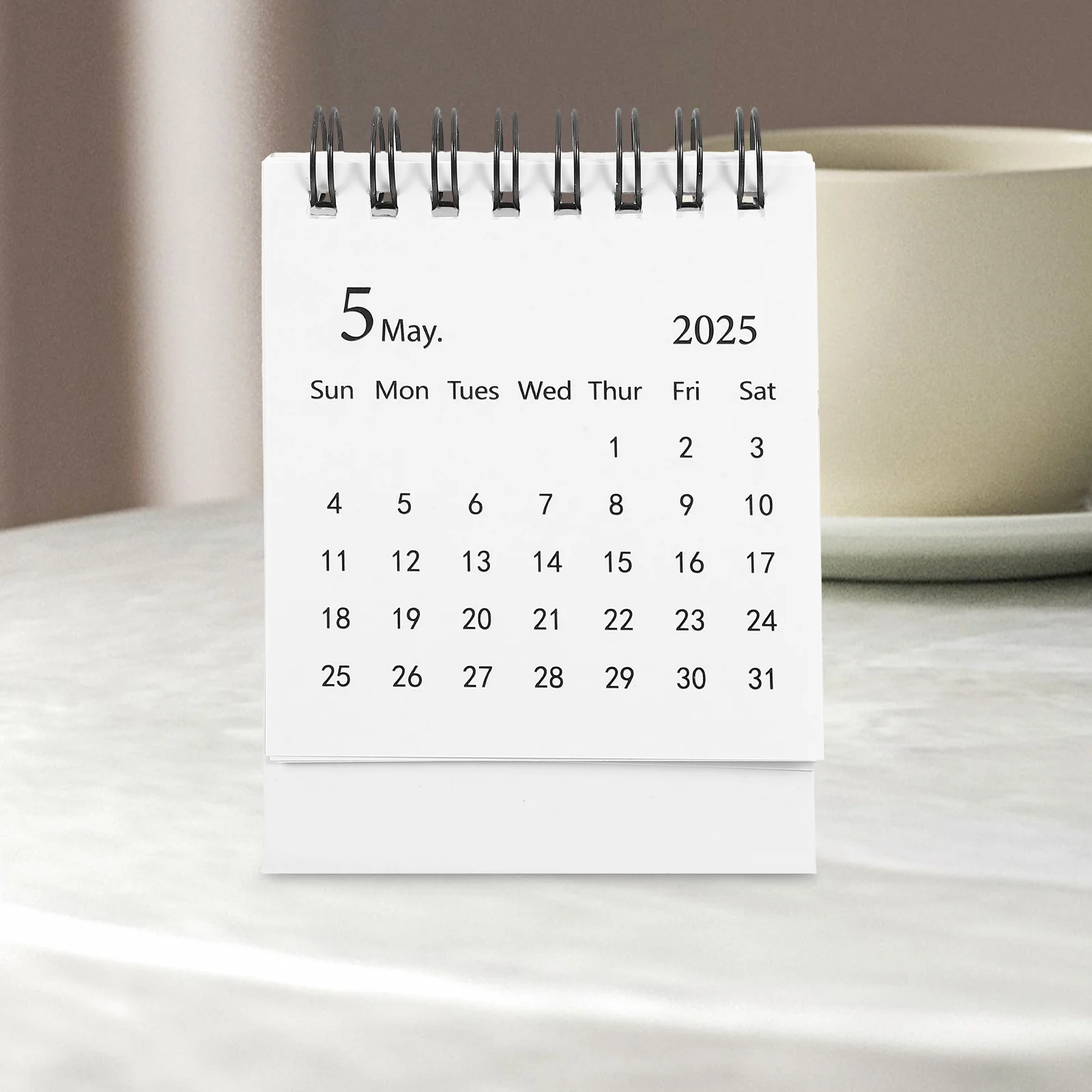 Mini 2025 Monthly Desktop Planner For Office Home Thick Paper No Ink Through Daily Use Schedule Organizer Mini Small Table Flip