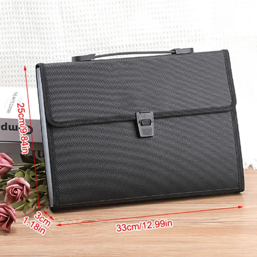 New A4 File Folder Large Capacity 13 Pockets Document Organizer Document Bag