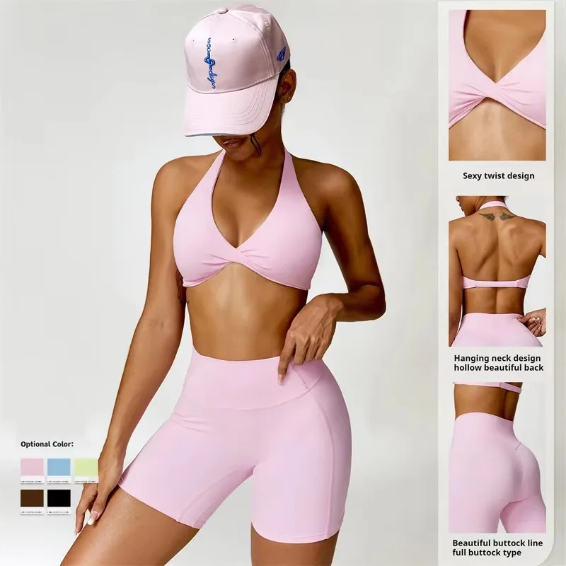 Sport Bra Leggings Suit 2PCS Yoga Set Nude Feeling Workout Sets Women Tracksuit Gym Push Up Fitness Running Workout Sportwear image 2