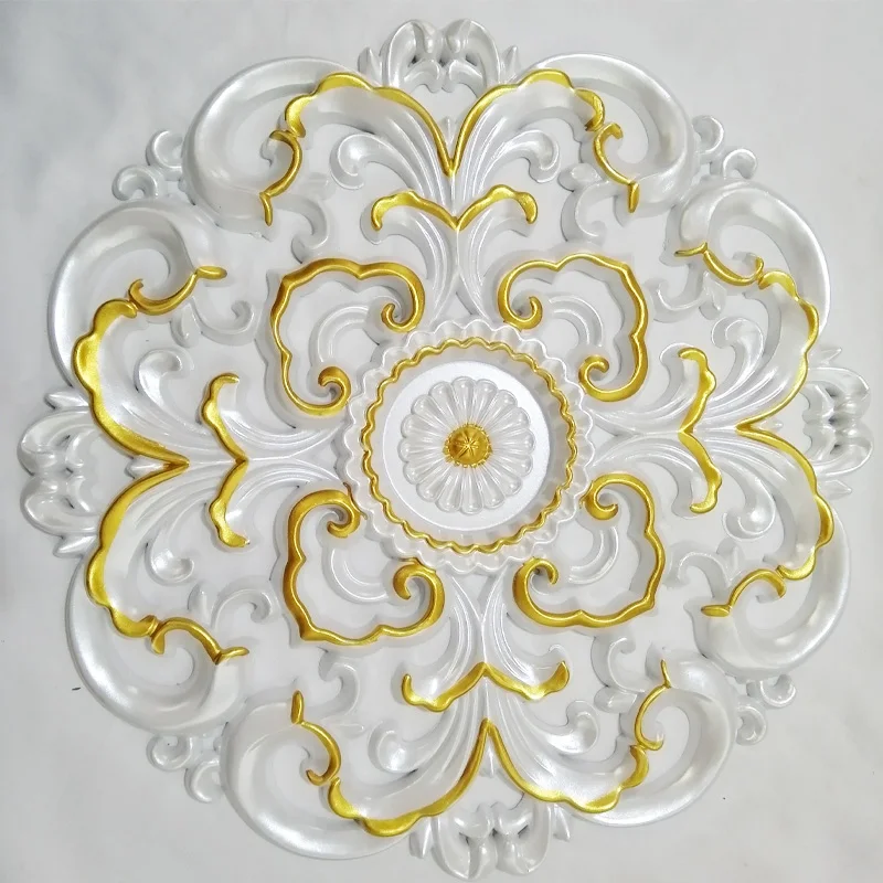 Mur de fond de meubles floraux avec lampe européenne, accessoires de décoration de plafond de piscine, matériaux décoratifs