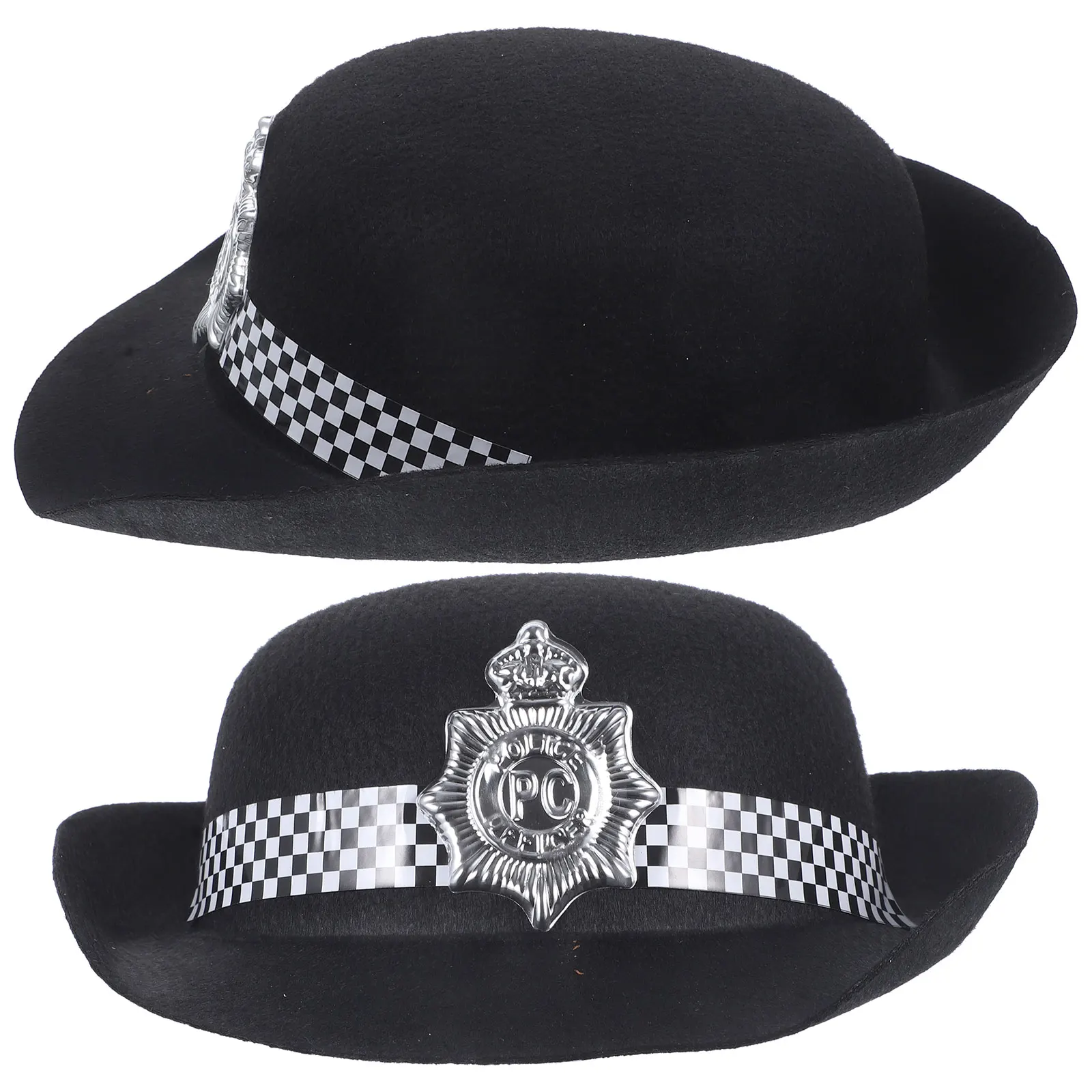 

2 Superintendent Cloth Kids Police Hat Hats Adjustable Washable Halloween Party Party Cosplay Police Hats Supplies