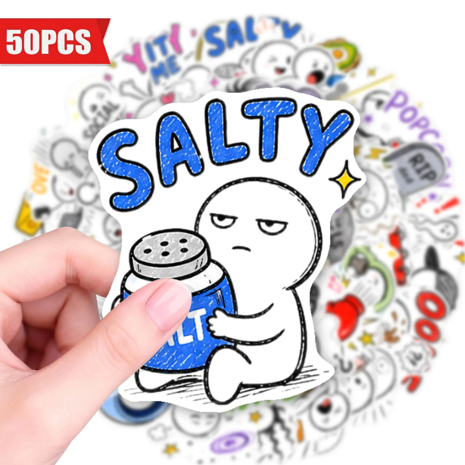 10/50PCS Funny Line Figures Cartoon Stickers Cute Meme Graffiti Decoration Daily Routine DIY Toys Laptop Guitar Car Bike Decals