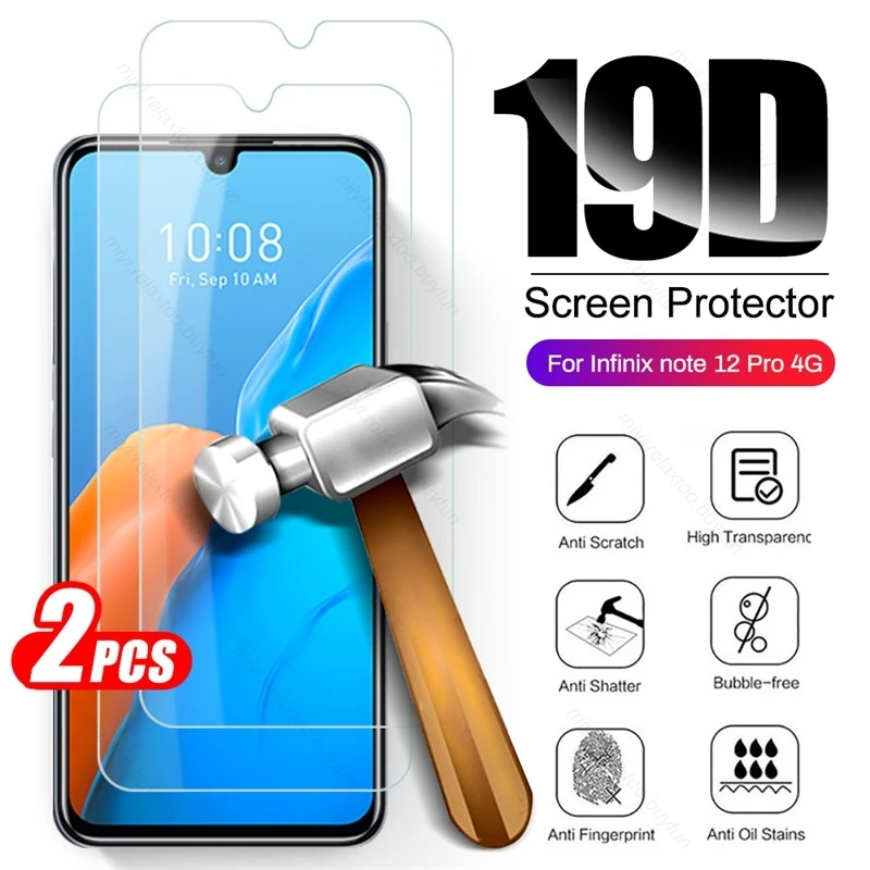 2PCS Full Cover Tempered Glass For Infinix Note 12 Pro 4G 6.7