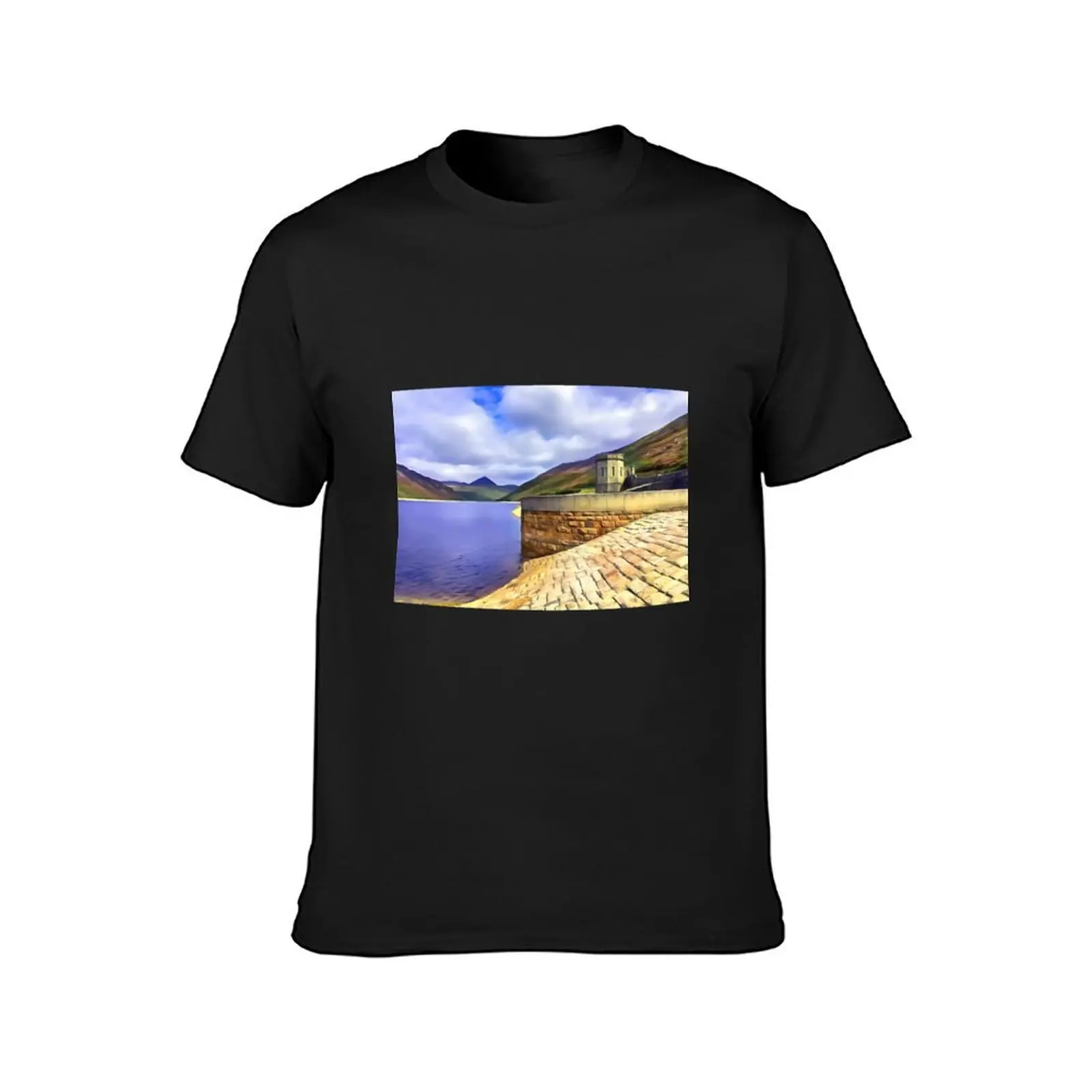 The Silent Valley, Ireland. (Painting) T-Shirt blacks vintage clothes tees designer t shirt men